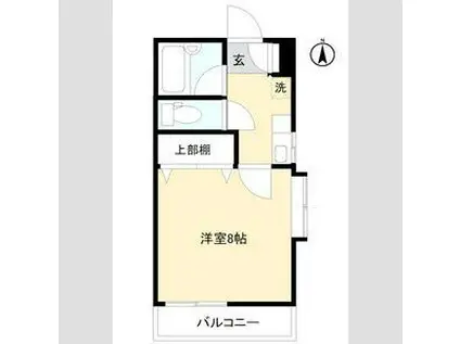 カーサ・トレビ(1K/3階)の間取り写真