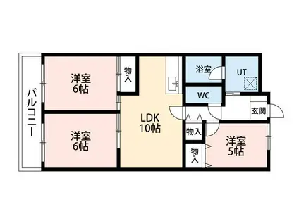 シティプラザ浜松(3LDK/7階)の間取り写真