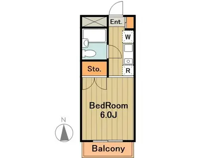 よしみハウジングビル(1K/4階)の間取り写真