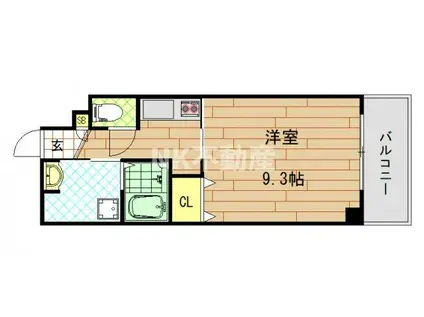 レガーロ布施(1K/6階)の間取り写真