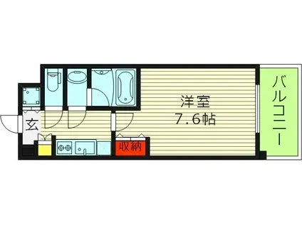 SK RESIDENCE城北(1K/1階)の間取り写真