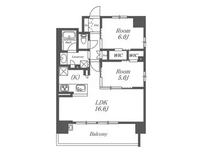 プレサンスロジェ藤が丘駅前(2LDK/7階)の間取り写真
