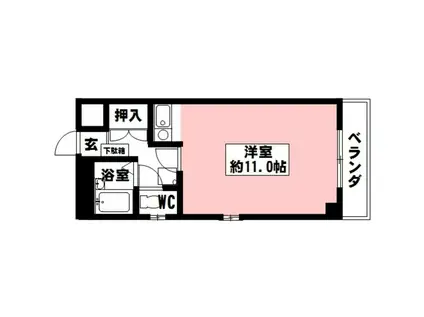 CITY POINT 松鴻町(ワンルーム/7階)の間取り写真