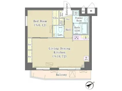 MAISON DE TAKAYA(1LDK/2階)の間取り写真