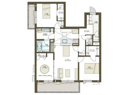 ムライチ・ガーデン花立(3LDK/2階)の間取り写真