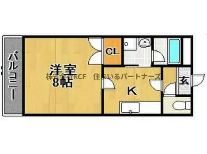 サクセス75(1K/5階)の間取り写真