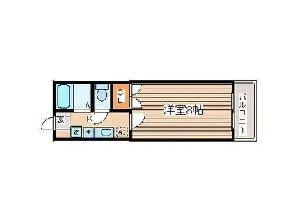 アラモード旭ヶ丘(1K/3階)の間取り写真