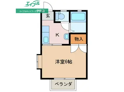 メゾンアミータ(1K/2階)の間取り写真