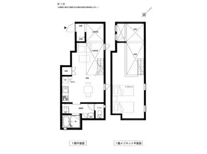 セントアイヴス渋谷(1LDK/1階)の間取り写真