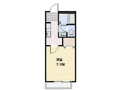 セレネM・M(1K/1階)の間取り写真