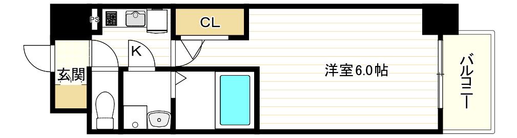 エスリード弁天町ノース RESIDENCE(1K/10階)の間取り写真