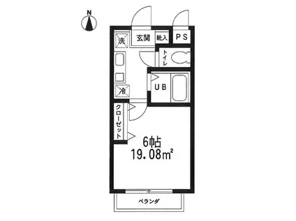 アトーレ下落合マンション(1K/1階)の間取り写真