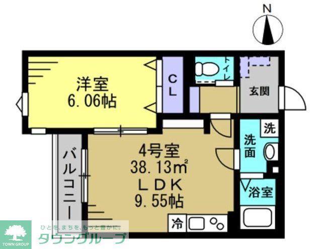 セミカ葛城 II(1LDK/1階)の間取り写真