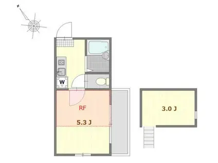 リブ亀戸(1K/3階)の間取り写真