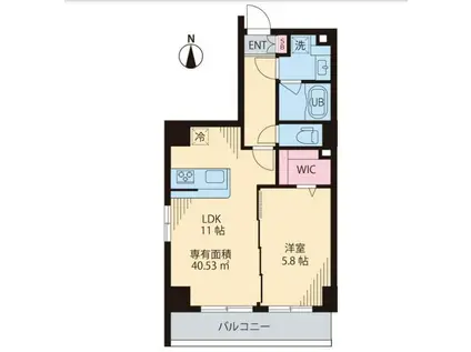 COURT TAKETOKUIII(1LDK/3階)の間取り写真