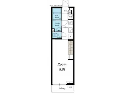 リブリ・杜(1K/3階)の間取り写真