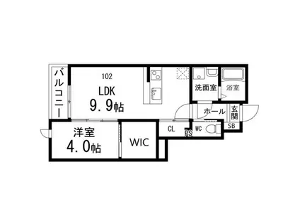 ヴィ・アンテテ(1LDK/1階)の間取り写真