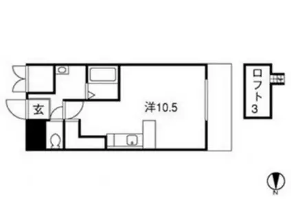 金屋町グランデ(ワンルーム/3階)の間取り写真