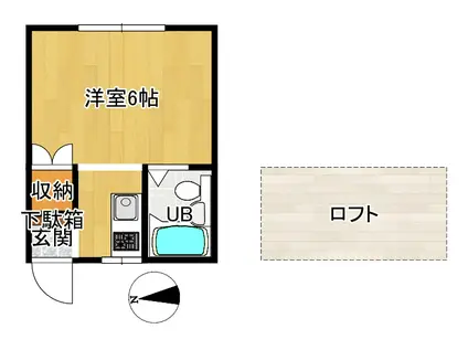 グリーンコーポ(1K/1階)の間取り写真