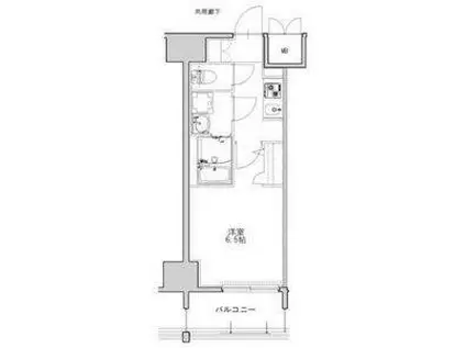 S-RESIDENCE名駅北ALESIA(1K/11階)の間取り写真