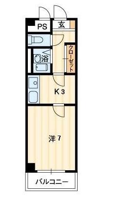 グレースタワー(1K/5階)の間取り写真