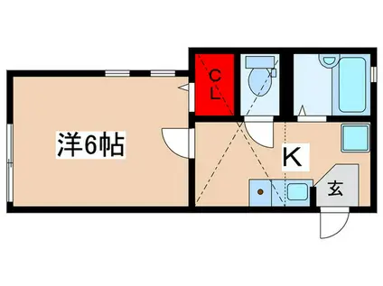 JーFLAT柿生(1K/2階)の間取り写真