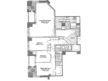 青山第一マンションズ(3LDK/17階)の間取り写真