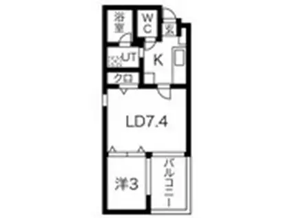 マンダリンコートささしまライブ(1LDK/1階)の間取り写真