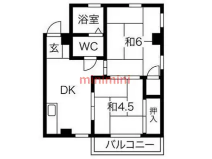 新和ビル(2DK/4階)の間取り写真