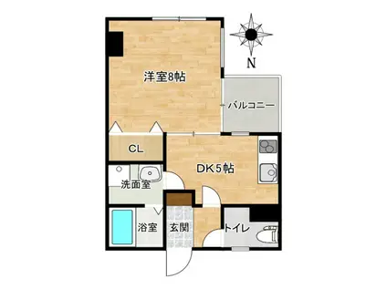 リバーコートFURUKAWA(1DK/3階)の間取り写真