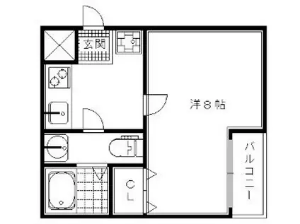 リエール円町(1K/4階)の間取り写真