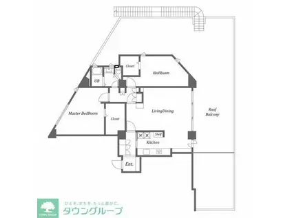 ヒルサイドレジデンス(2LDK/3階)の間取り写真