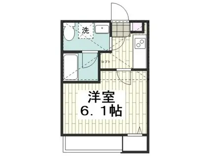サマーワルツ(1K/1階)の間取り写真