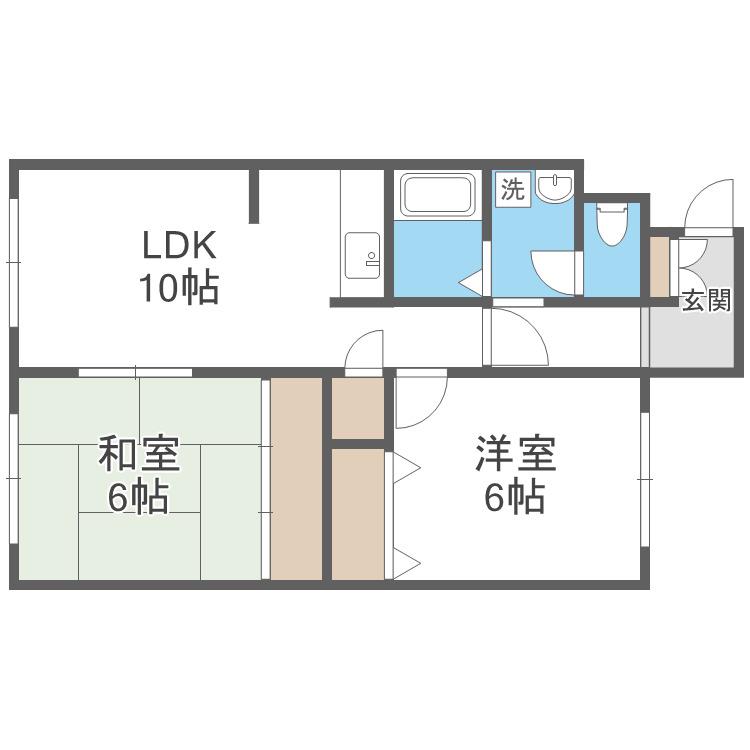 ΑNEXT102(2LDK/2階)の間取り写真