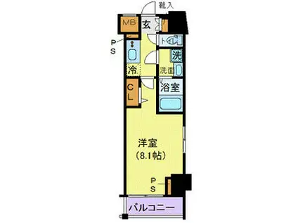 アイルイムーブル向島(1K/2階)の間取り写真