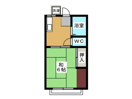 カワサキハイツ(1K/2階)の間取り写真