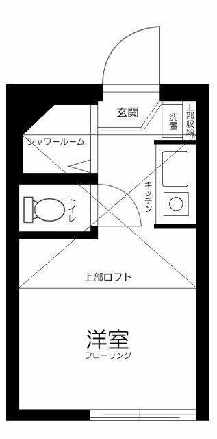 シエスタアプリコ(ワンルーム/2階)の間取り写真