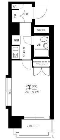 アート・イン巣鴨(1K/3階)の間取り写真