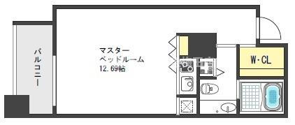 ザ タワー大阪レジデンス(ワンルーム/6階)の間取り写真