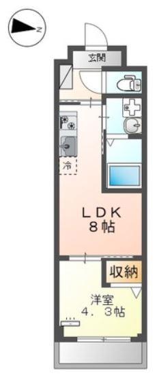 PRESI・MARUTOMO(1LDK/1階)の間取り写真
