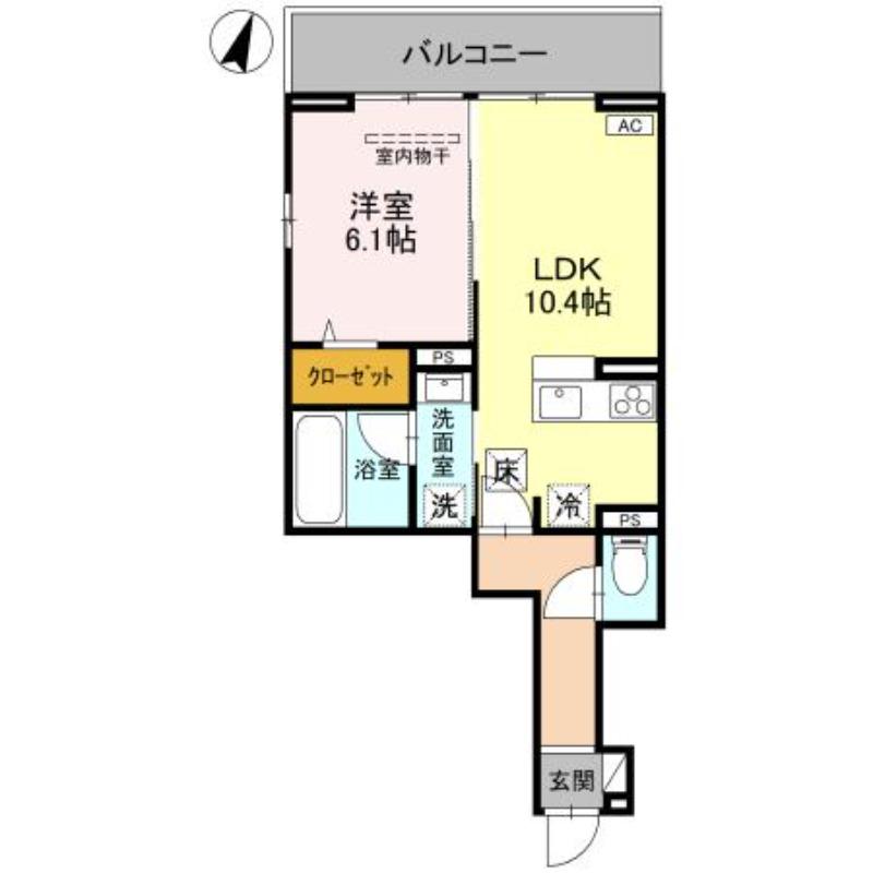 D-SERENO緑町(1LDK/1階)の間取り写真
