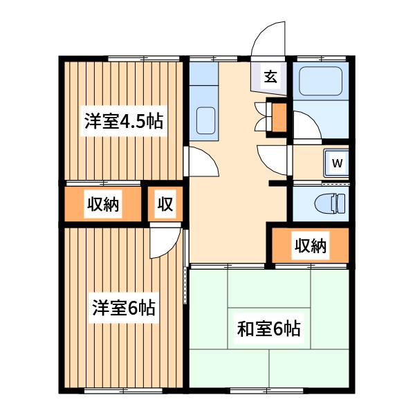久保田マンション(3DK/3階)の間取り写真