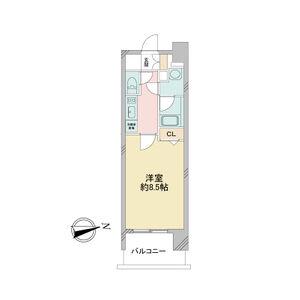 ルクレ新栄レジデンス(1K/3階)の間取り写真