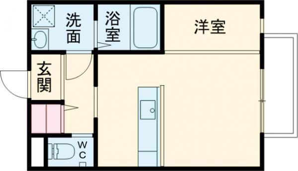 ドミナント・ヒロタ(ワンルーム/2階)の間取り写真