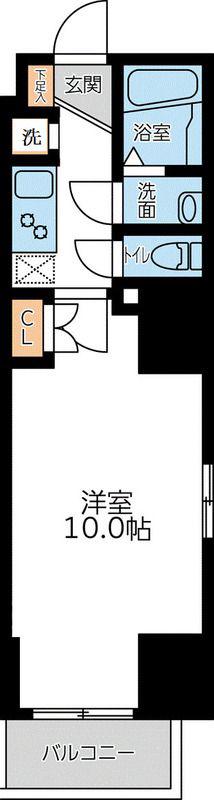 S-FORT小田原(1K/7階)の間取り写真