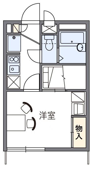 レスポワール(1K/2階)の間取り写真