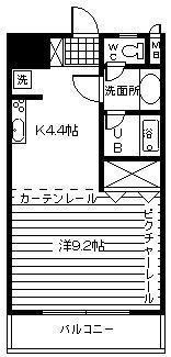 JR日豊本線 宮崎駅 徒歩10分 7階建 築24年(1K/6階)の間取り写真