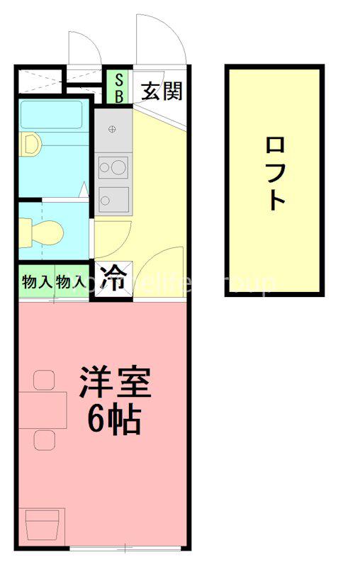 レオエクセル(1K/2階)の間取り写真