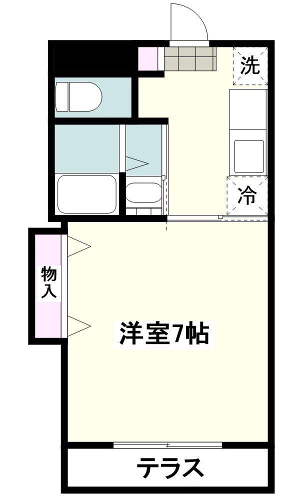 メゾンクレール(1K/1階)の間取り写真