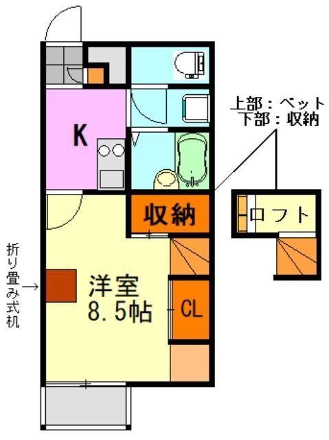 EXCEL SOGA(1K/1階)の間取り写真